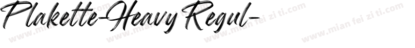 Plakette-Heavy Regul字体转换